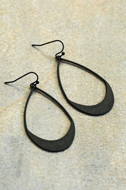 MEATAL TEARDROP EARRINGS
