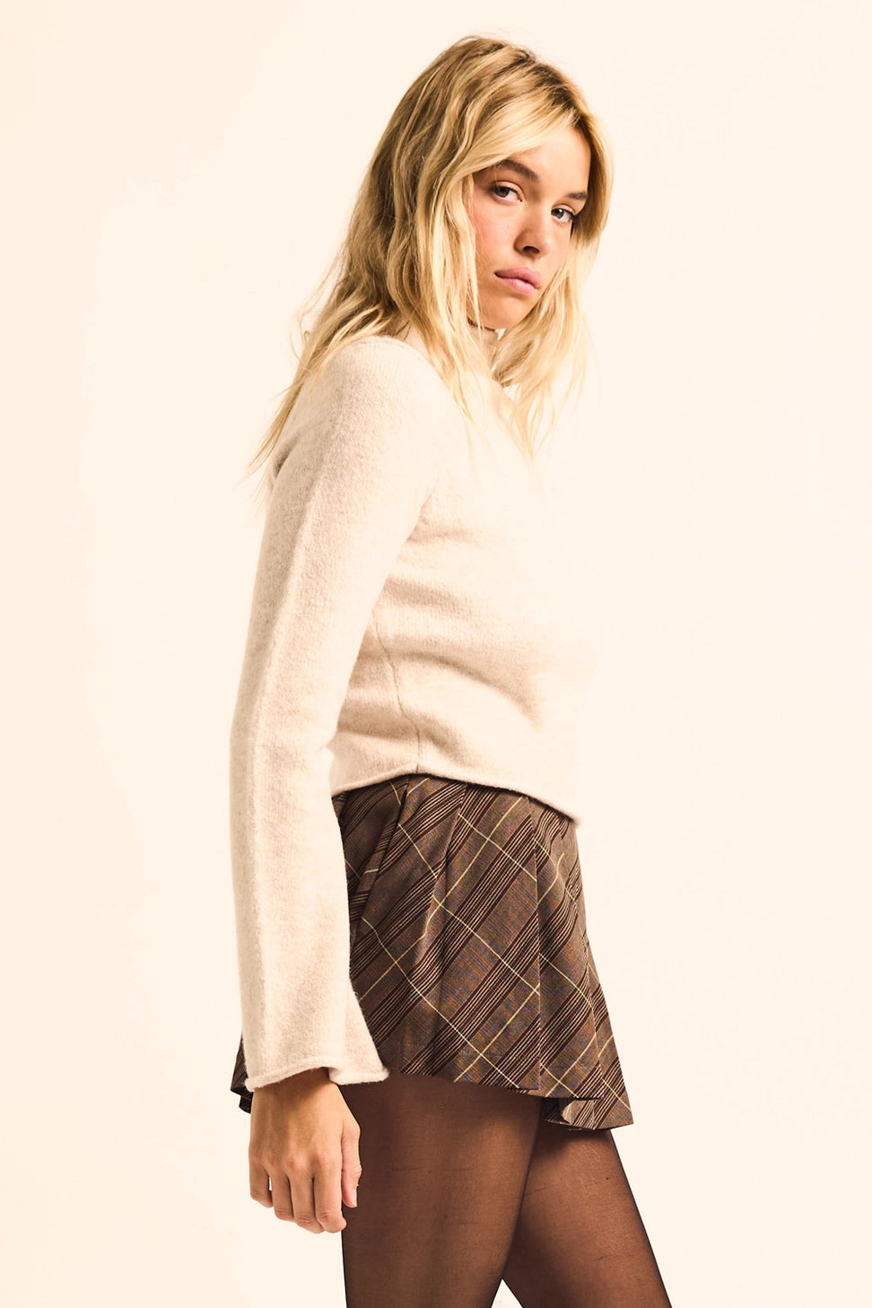 THE SLOANE BELL SLEEVE SWEATER | CREAM
