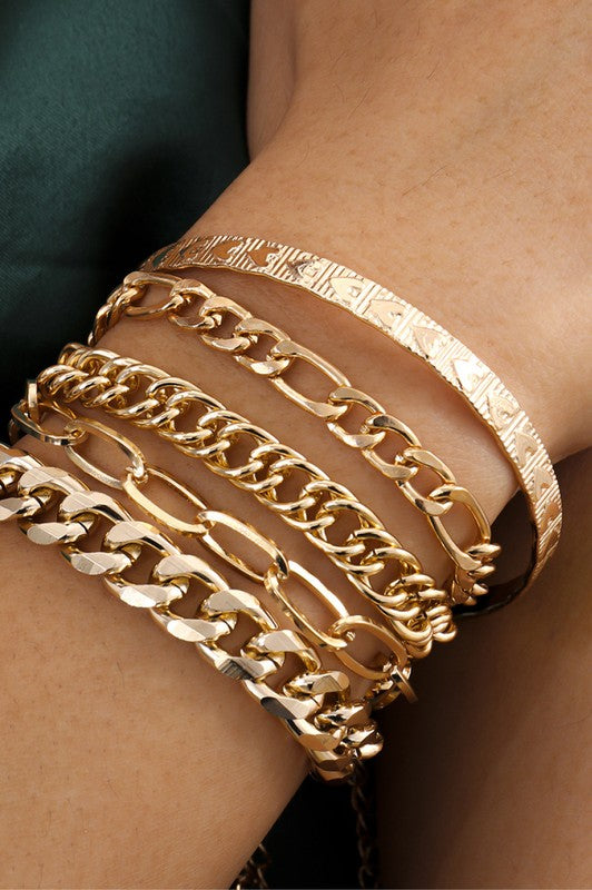 GOLD STACKING CHAIN BRACELET