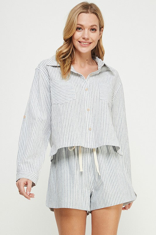 PREMIUM LINE | LINEN STRIPED SHIRT