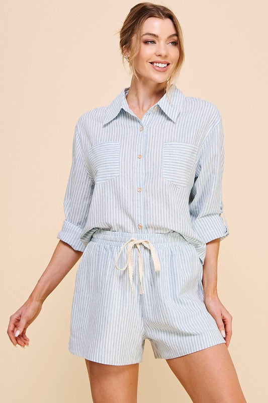 PREMIUM LINE | LINEN STRIPED SHIRT