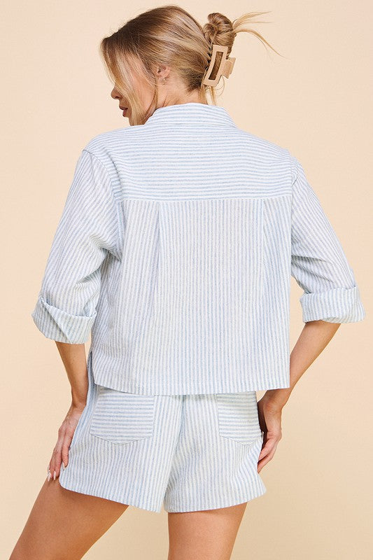 PREMIUM LINE | LINEN STRIPED SHIRT
