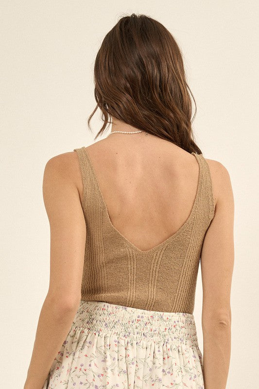 RIBBED KNIT TANK TOP