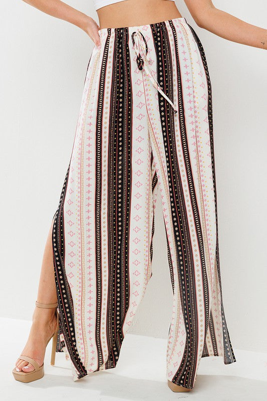WIDE LEG SIDE SLIT PANTS | NEW COLOR