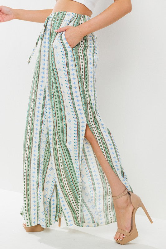 WIDE LEG SIDE SLIT PANTS | RESTOCKED