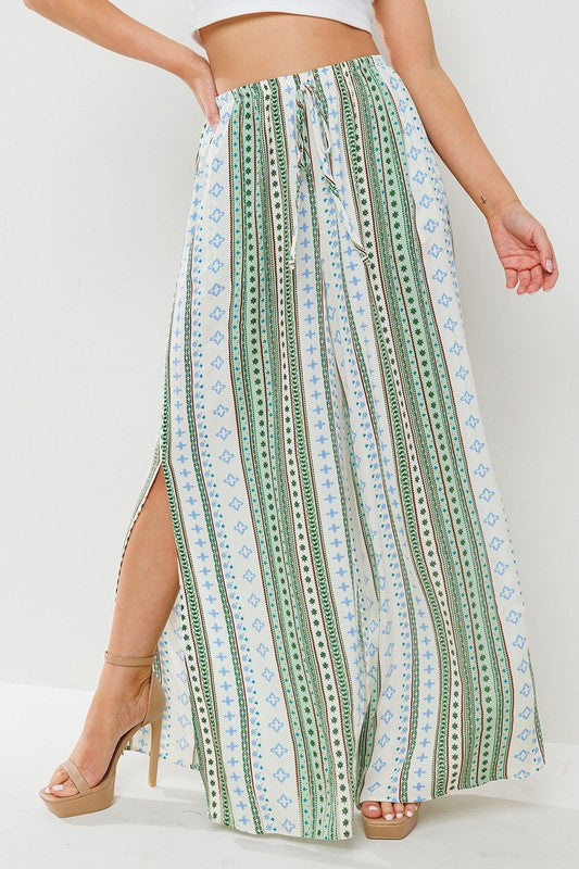 WIDE LEG SIDE SLIT PANTS | RESTOCKED
