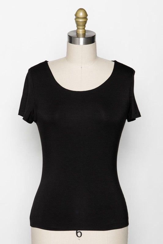 DOUBLE LAYERED TOP - BLACK - RESTOCKED