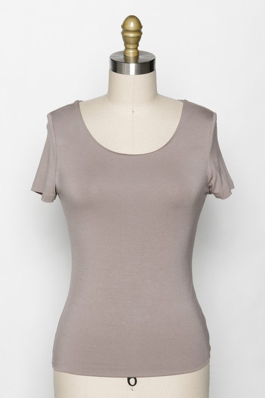 DOUBLE LAYERED TOP - MOCHA - RESTOCKED