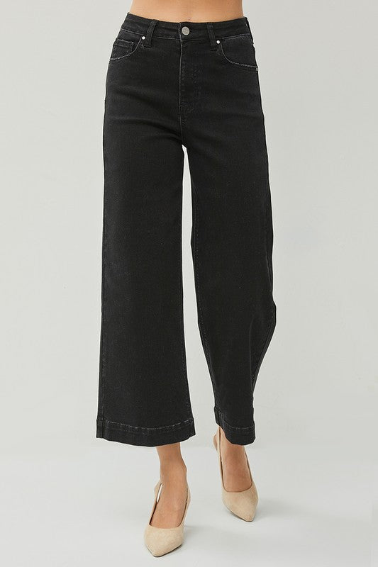 BY RISEN| HIGH RISE WIDE LEG JEANS