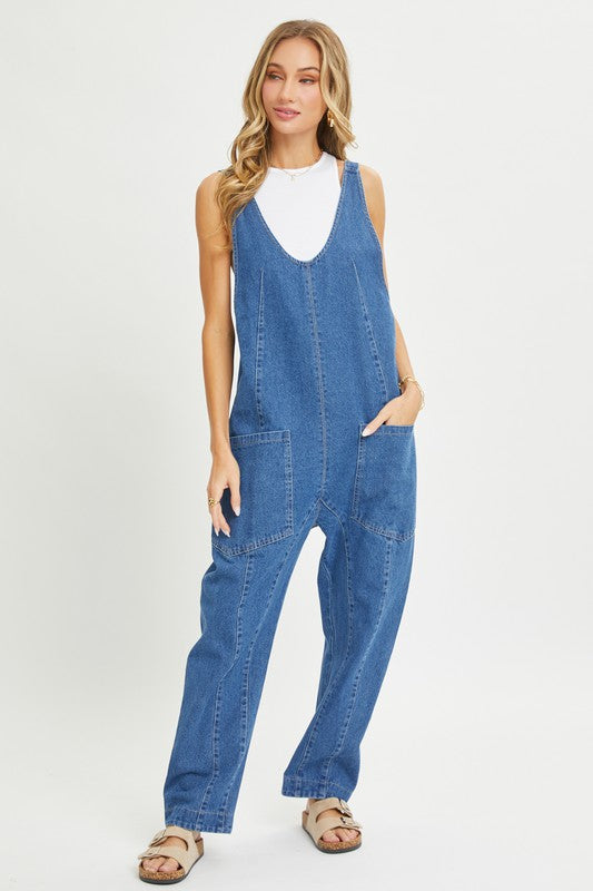 DENIM OVERALL JUMPSUIT