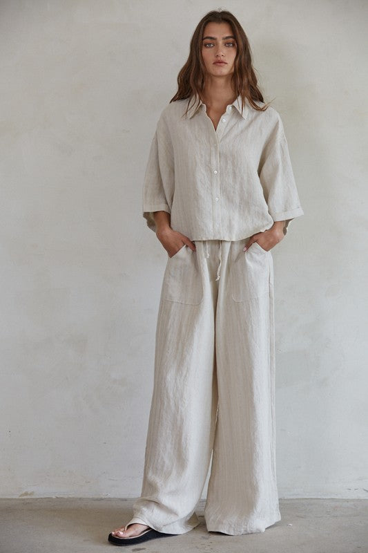 THE LINEN OLIVIANE TOP