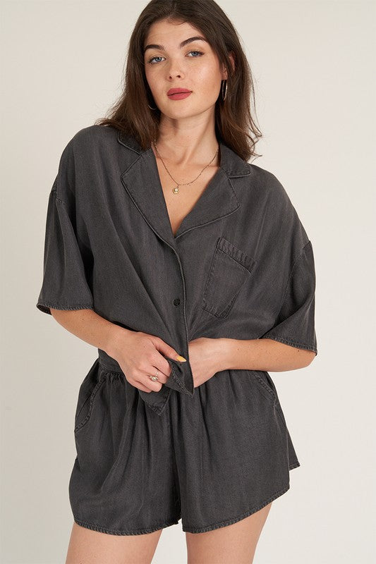 THE SHORT SLEEVE TENCEL SHIRT