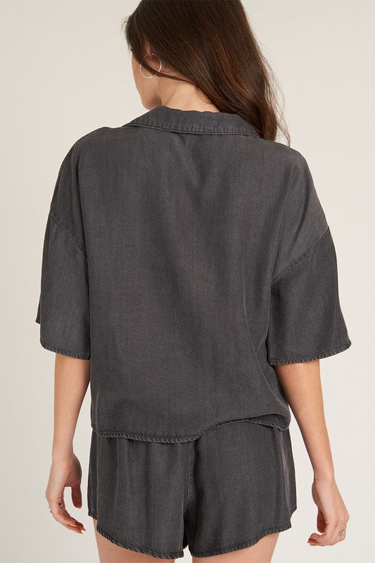 THE SHORT SLEEVE TENCEL SHIRT