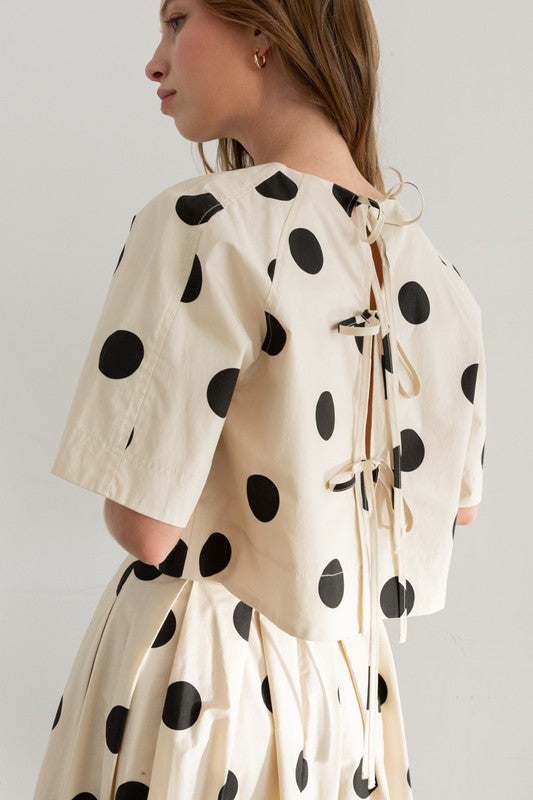 PREMIUM LINE | THE POLKA DOT BACK TIE TOP