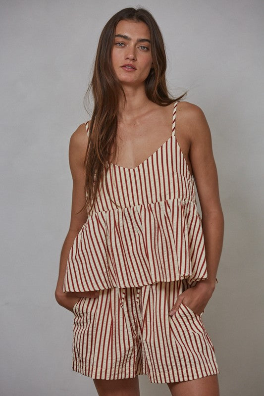 PREMIUM LINE | ELLAH STRIPED PEPLUM SET
