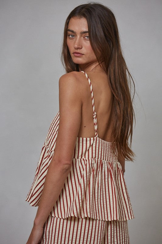 PREMIUM LINE | ELLAH STRIPED PEPLUM SET