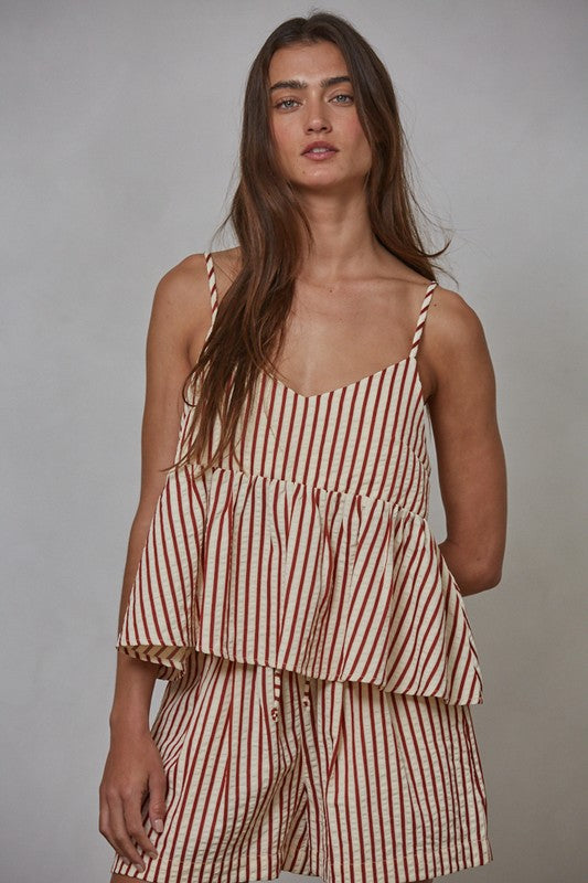 PREMIUM LINE | ELLAH STRIPED PEPLUM SET