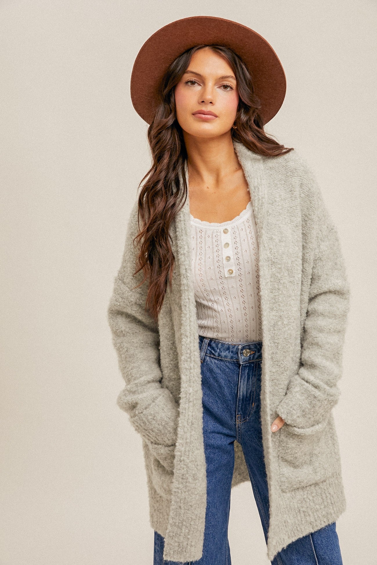 THE BOUCLE SWEATER CARDIGAN