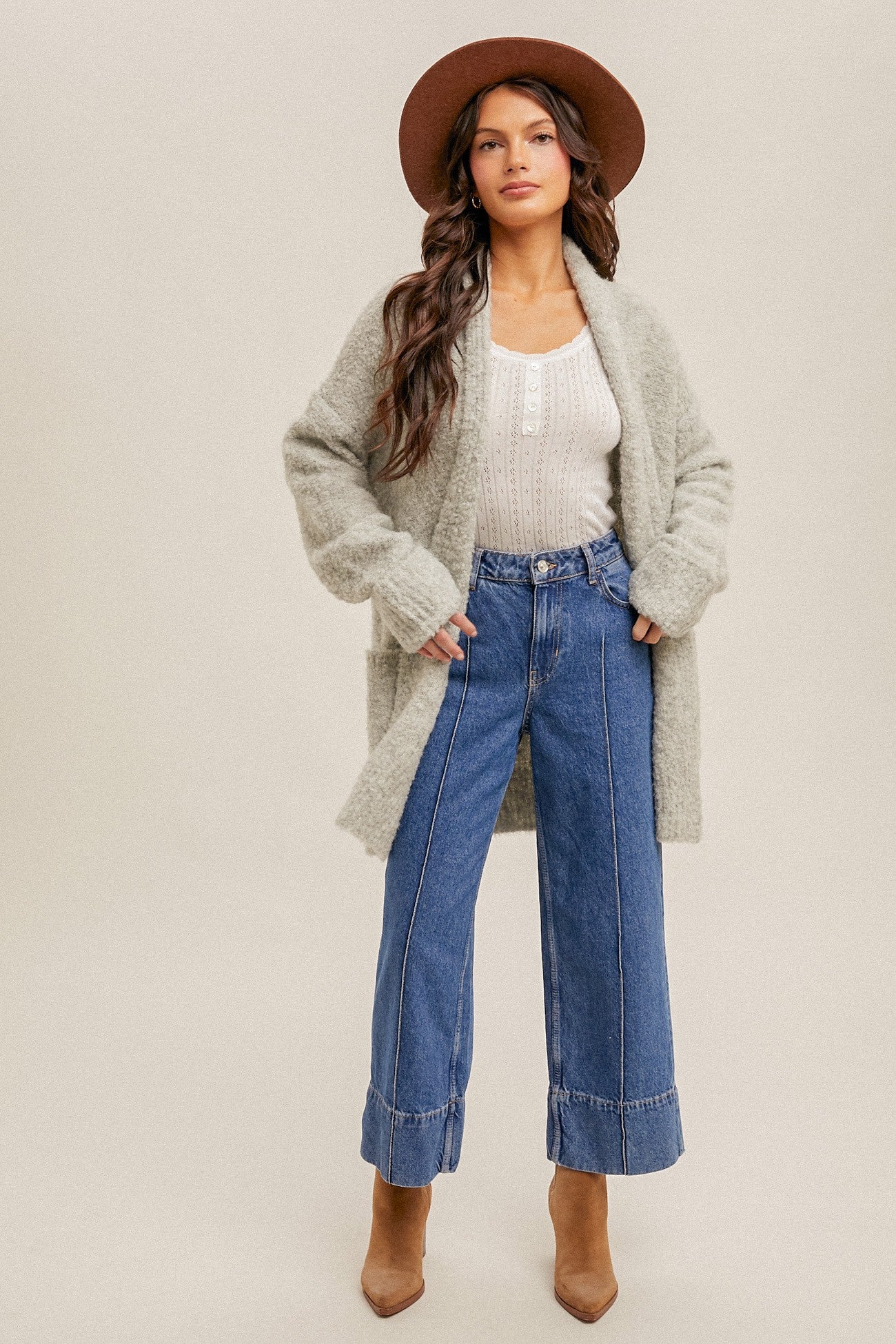 THE BOUCLE SWEATER CARDIGAN