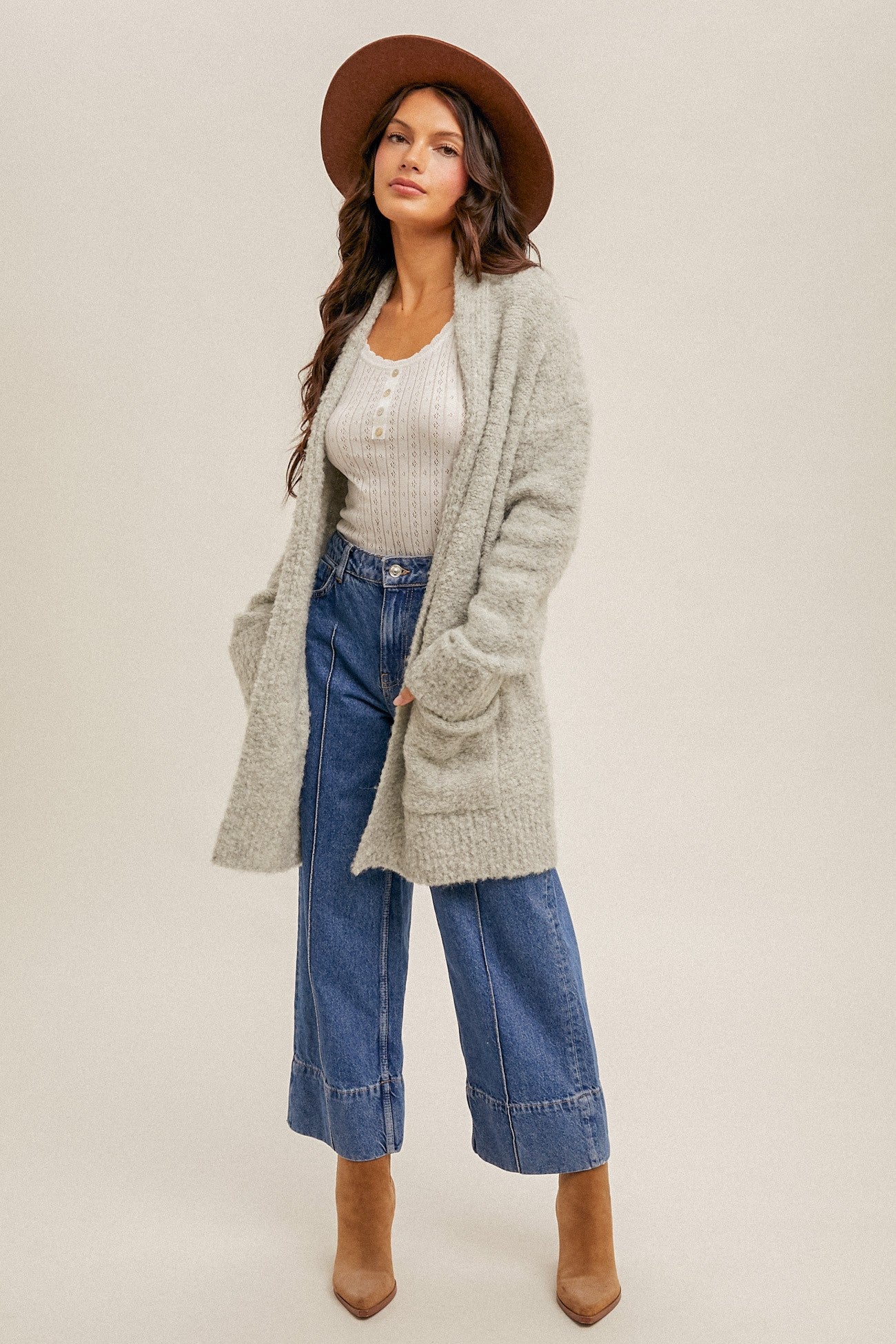 THE BOUCLE SWEATER CARDIGAN