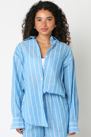 THE KAYA STRIPE BUTTON UP