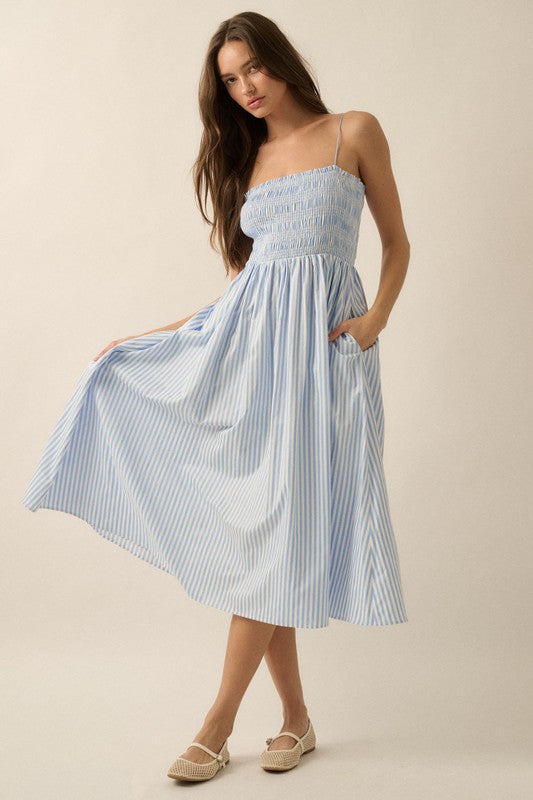 PREMIUM LINE | STRIPED SMOCKED DRESS