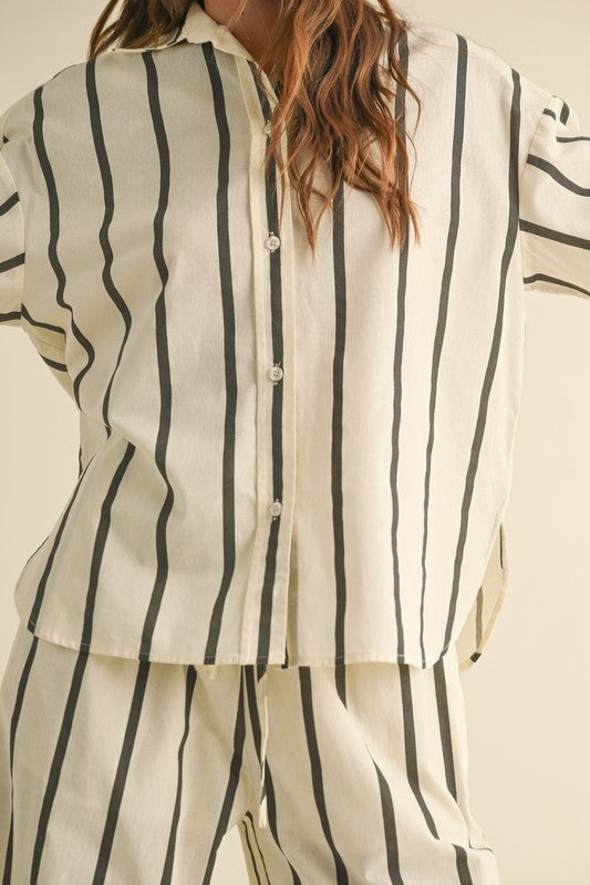 PREMIUM LINE | STRIPED BUTTON DOWN SHIRT