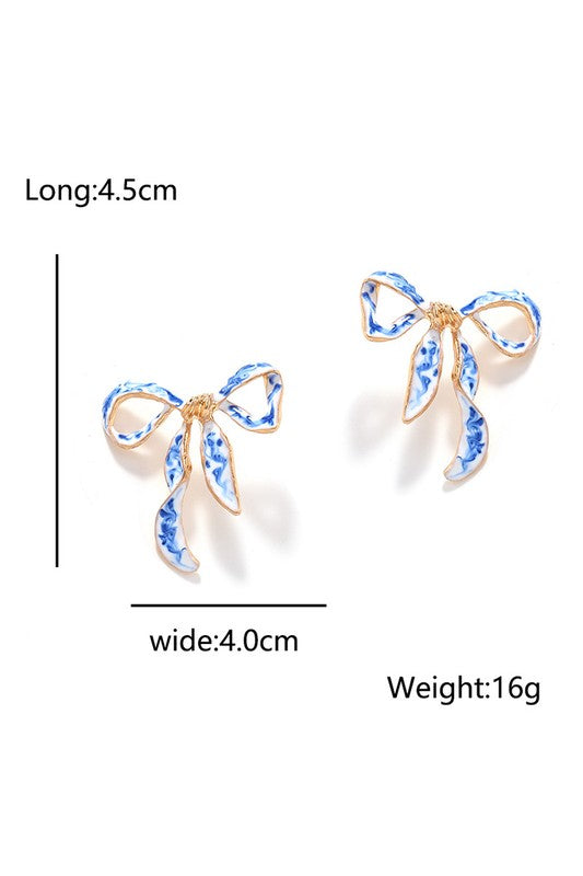 BOW PORCELAIN EARRINGS