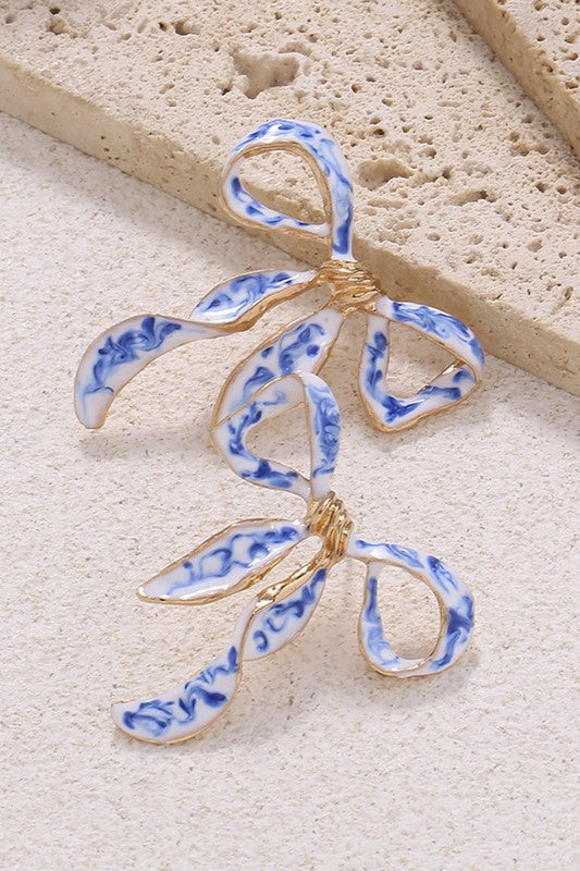 BOW PORCELAIN EARRINGS
