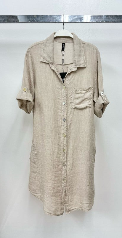 THE LINEN BUTTON DOWN DRESS
