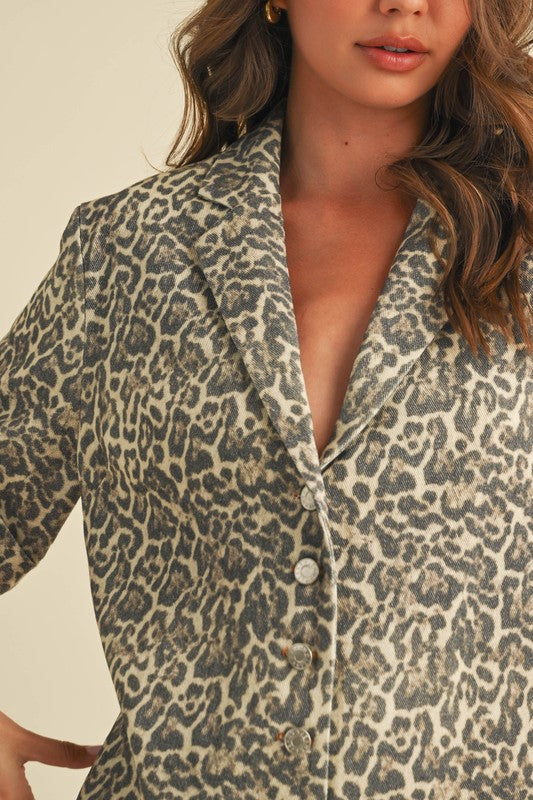 THE RELAXED FIT LEOPARD PRINT ROMPER