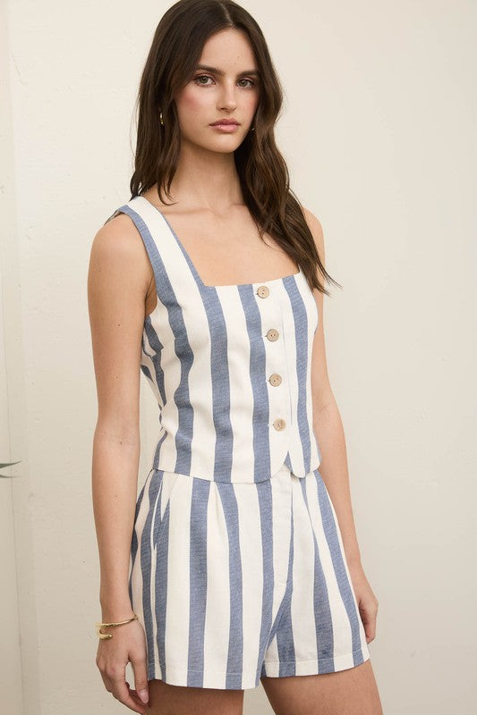 STRIPE LINEN SET