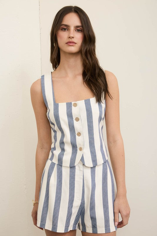 STRIPE LINEN SET
