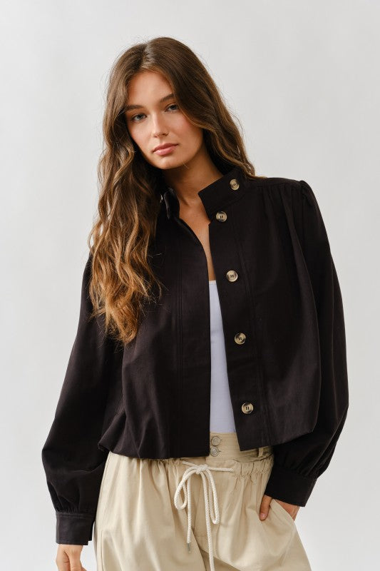 SHORT BALLOON TRENCH JACKET | RESTOCKED