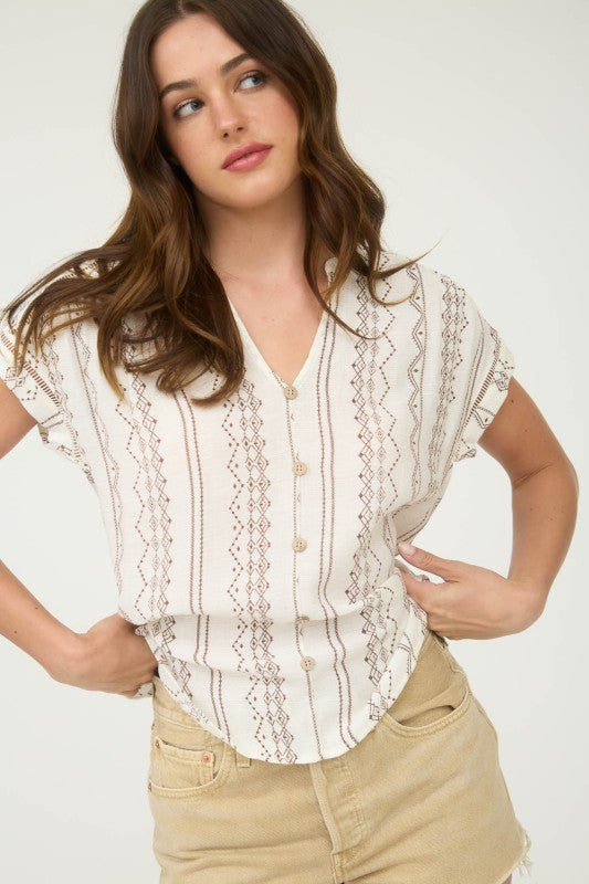 THE GEO PATTERN BUTTON DOWN SHIRT