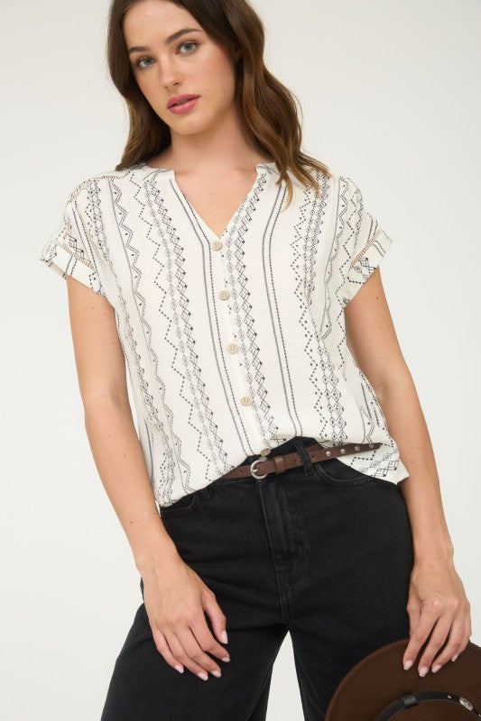 THE GEO PATTERN BUTTON DOWN SHIRT