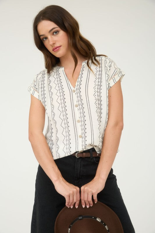 THE GEO PATTERN BUTTON DOWN SHIRT
