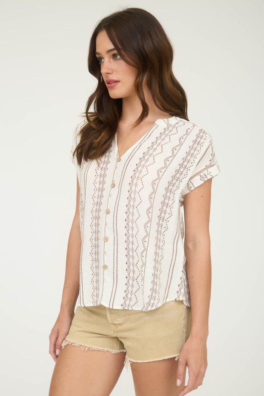 THE GEO PATTERN BUTTON DOWN SHIRT