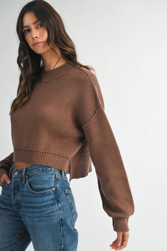 MOCK NECK PULLOVER SWEATER