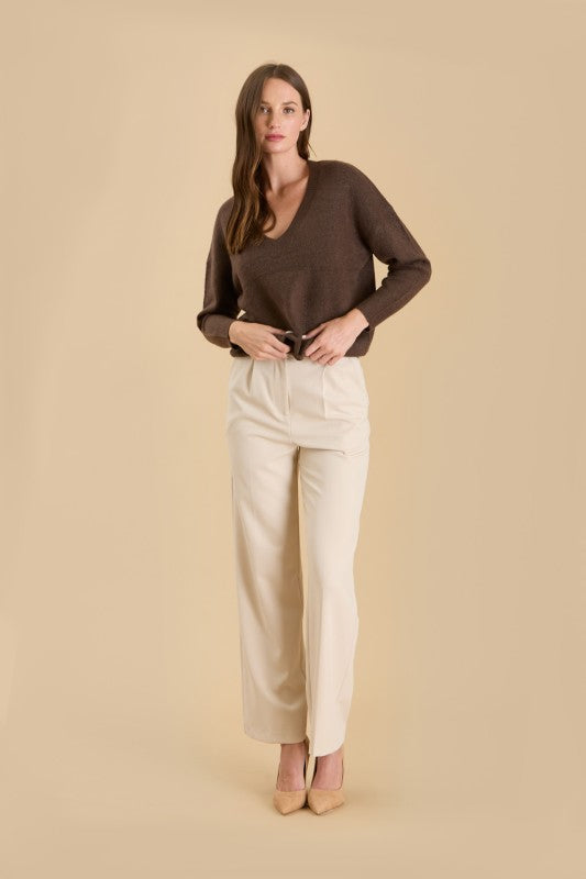 DROP SHOULDER KNIT SWEATER