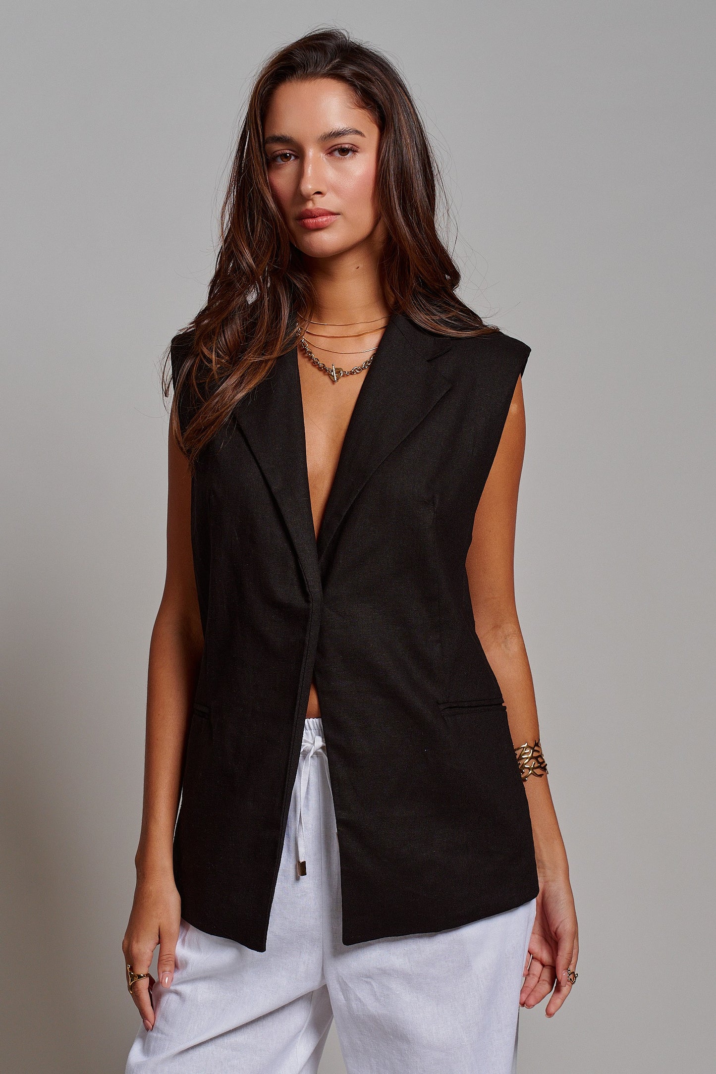 THE RIVIERA TAILORED VEST TOP | RESTOCKED