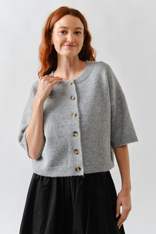 THE BUTTON DOWN WIDE SLEEVE CARDIGAN TOP | NEW COLOR