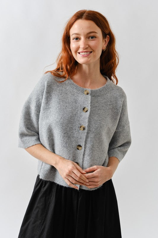 THE BUTTON DOWN WIDE SLEEVE CARDIGAN TOP | NEW COLOR