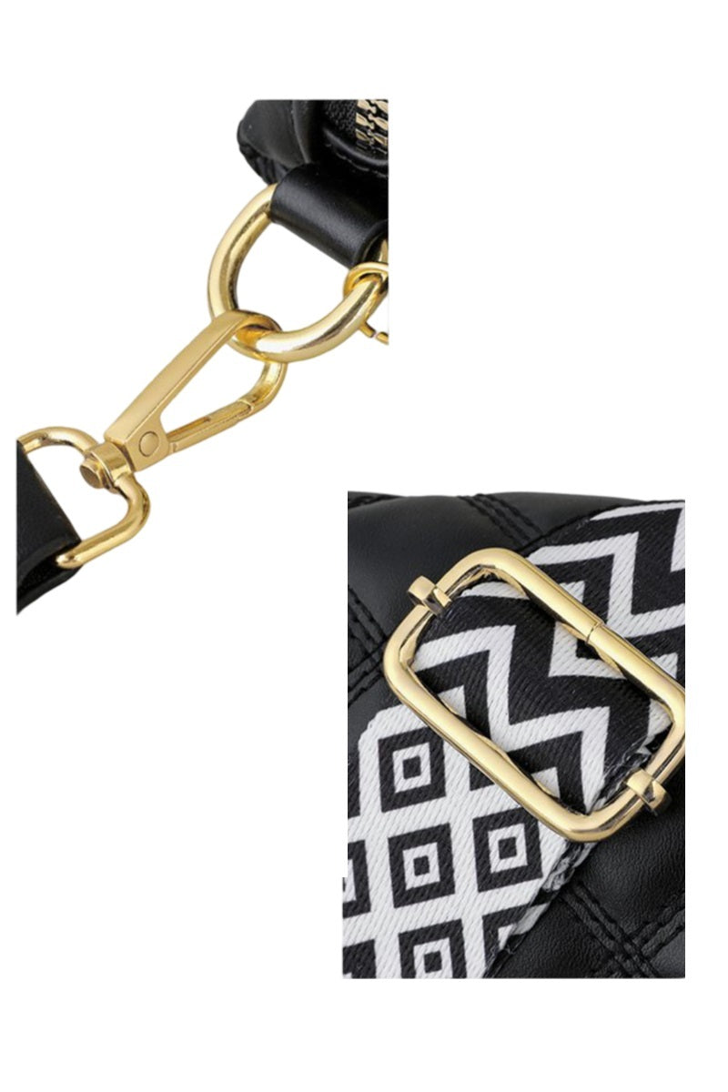 QUILTED VEGAN LEATHER CROSSBODY BUM BAG