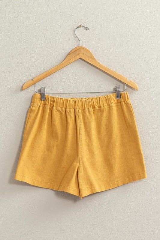 PATCH POCKET DRAWSTRING SHORTS