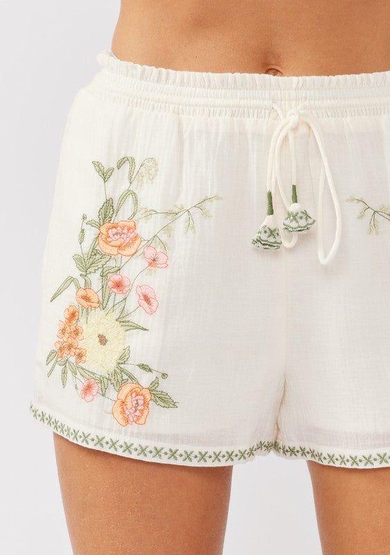 PREMIUM LINE | FLORAL EMBROIDERY TOP AND BOTTOM SET