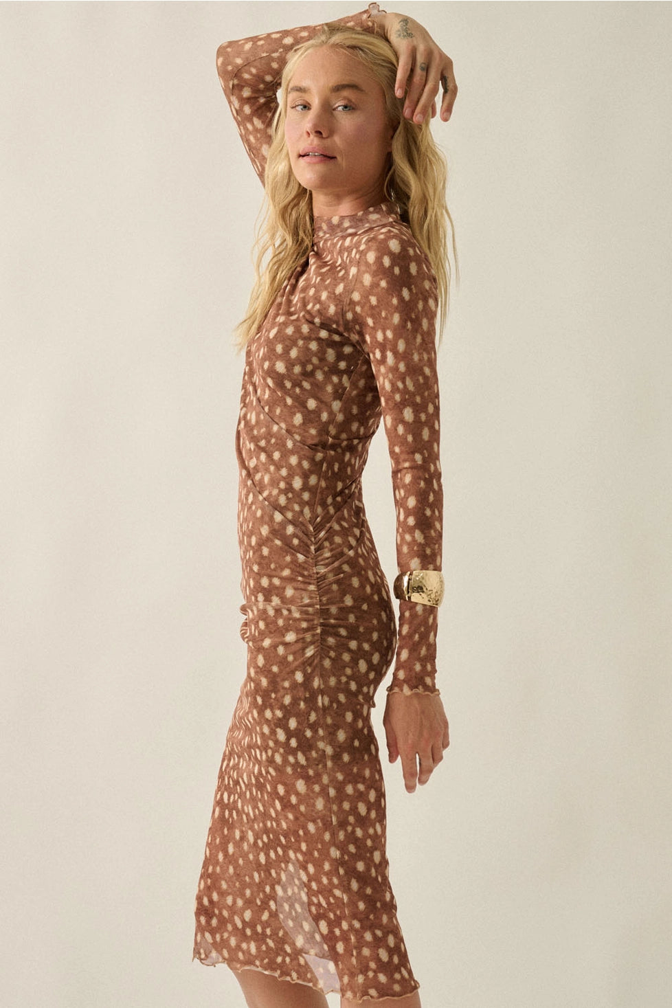 THE FAWN MESH MIDI DRESS