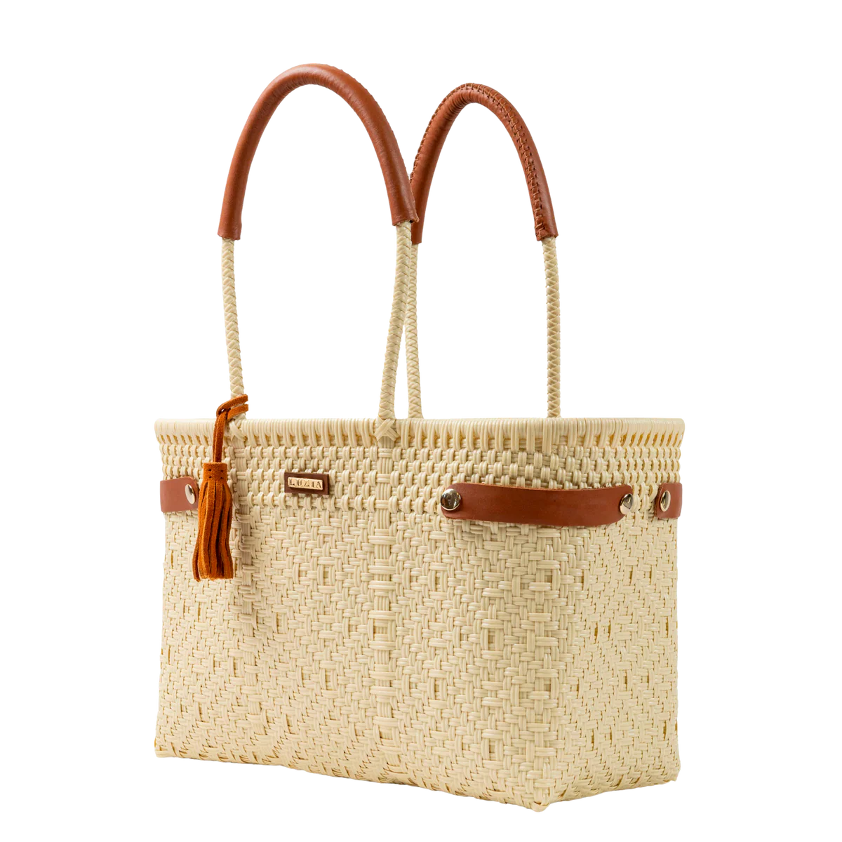 LUZIA COLLECTION | 
OPEN BASKET MEDIUM BRAIDED SOLID BEIGE