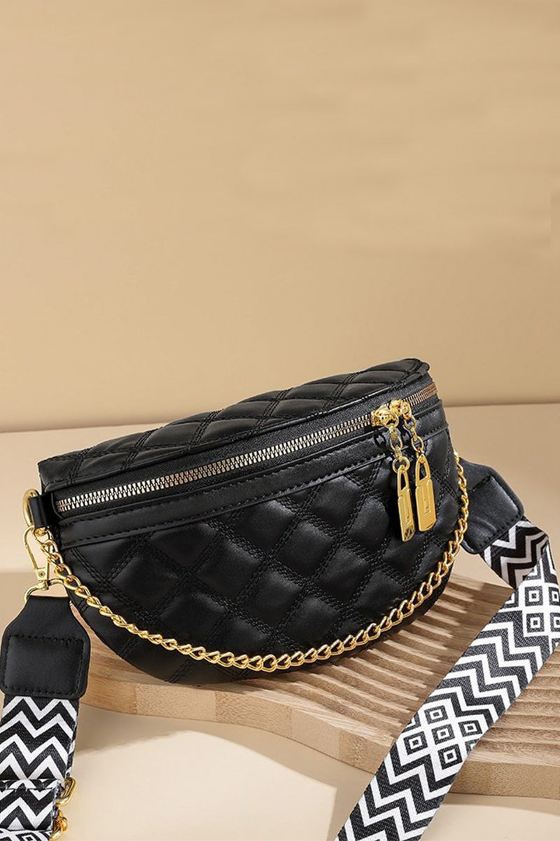 QUILTED VEGAN LEATHER CROSSBODY BUM BAG