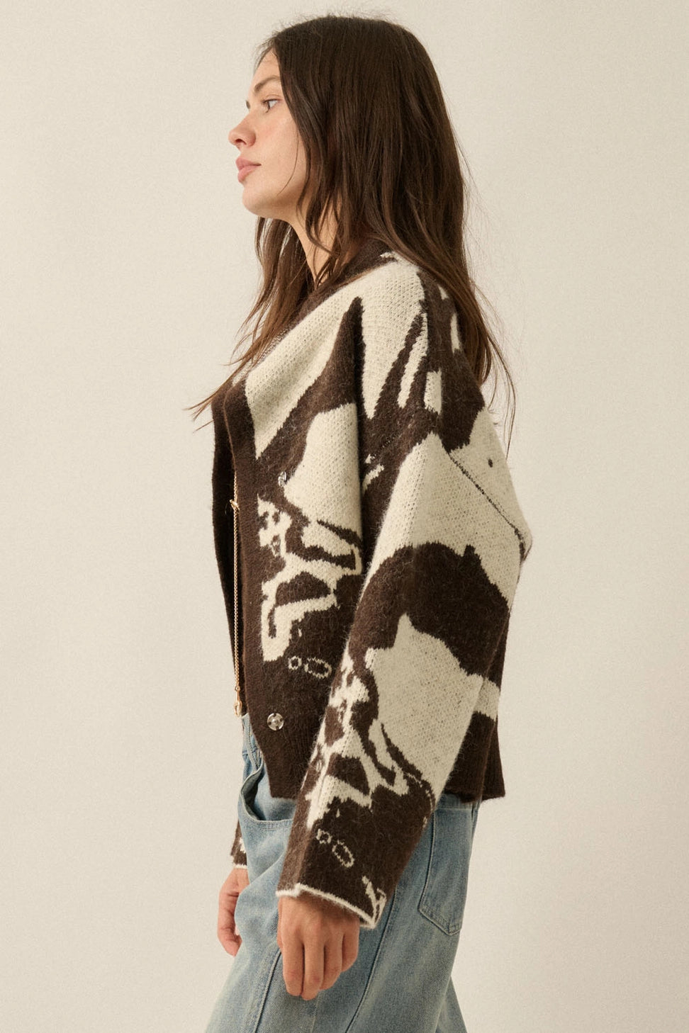 THE SOHO JACQUARD SWEATER JACKET